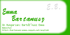 emma bartanusz business card